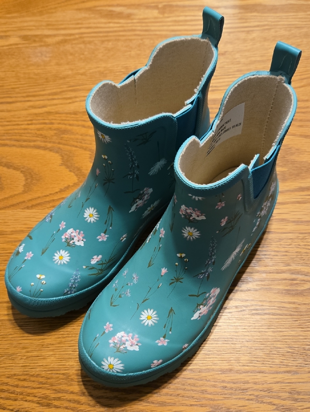 Ladies Garden Boots - Teal Floral